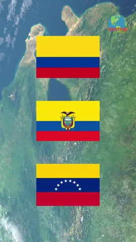 Colombia, Ecuador y Venezuela #victorgeomex #banderas 