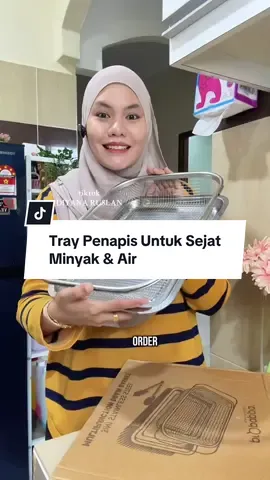 Replying to @DIYANA RUSLAN Tray Penapis boleh pakai untuk sejat minyak & air✅ Saiz 38cm dari material stainless steel tak berkarat✅ #traypenapisminyak #penapisminyak #dulangpenapisminyak 