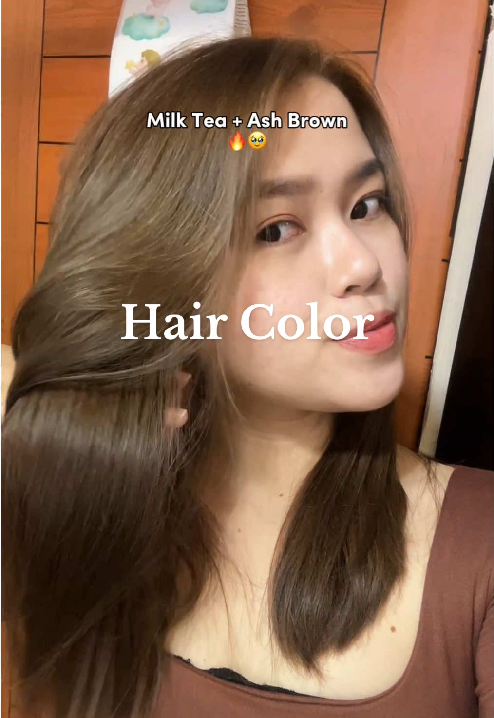 Mix the milk tea hair color and ash brown together including the oxidizers in the set. 1:1 ratio. Apply then leave for 1hr. Rinse thoroughly. Don’t use shampoo. Use the hairmask in the set leave for 3-5 minutes then rinse. Wait for 2 days before rinsing your hair again. Don’t use anti dandruff shampoo as it fades the color quickly. Any questions? Comment below ⬇️ #haircolor #haircolorrecommendation #haircolorideas #ashbrownhair #milkteahair  #stylefithaircolor 