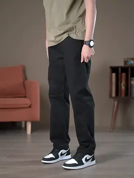 Men's cotton elastic waist pants#pants 