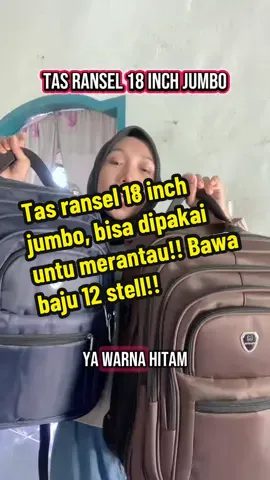 Tas ransel ukuran 18 inch jumbo, bisa dipakai untuk merantau, bawa baju bisa masuk sampai 12 setel baju, dengan harga hanya 170 ribuan. Kalau mau dapat harga lebih banyak diskonnya, bisa join live aku sekarang !! #rekomendasitas #tasransel #tasranselpolo #tasimport #ningrumsria 