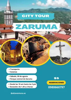 ¡Descubre el encanto de Zaruma! 💛  Únete al City Tour de mañana y explora las calles empedradas, la arquitectura colonial y los paisajes naturales de esta ciudad minera. 🌳🏙️  ¡No te pierdas la oportunidad de vivir una experiencia auténtica! 📸 @Zaruma Colonial - Hotel   #ZarumaCityTour  #descubrezaruma  #zaruma_el_oro_ecuador🇪🇨  #10deagosto 