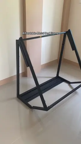 Perfect for small rooms, rentals, or anyone who loves clean design ✨🫶 #BedMakeover #KwartoGoals #BedFrame #metalbedframe 