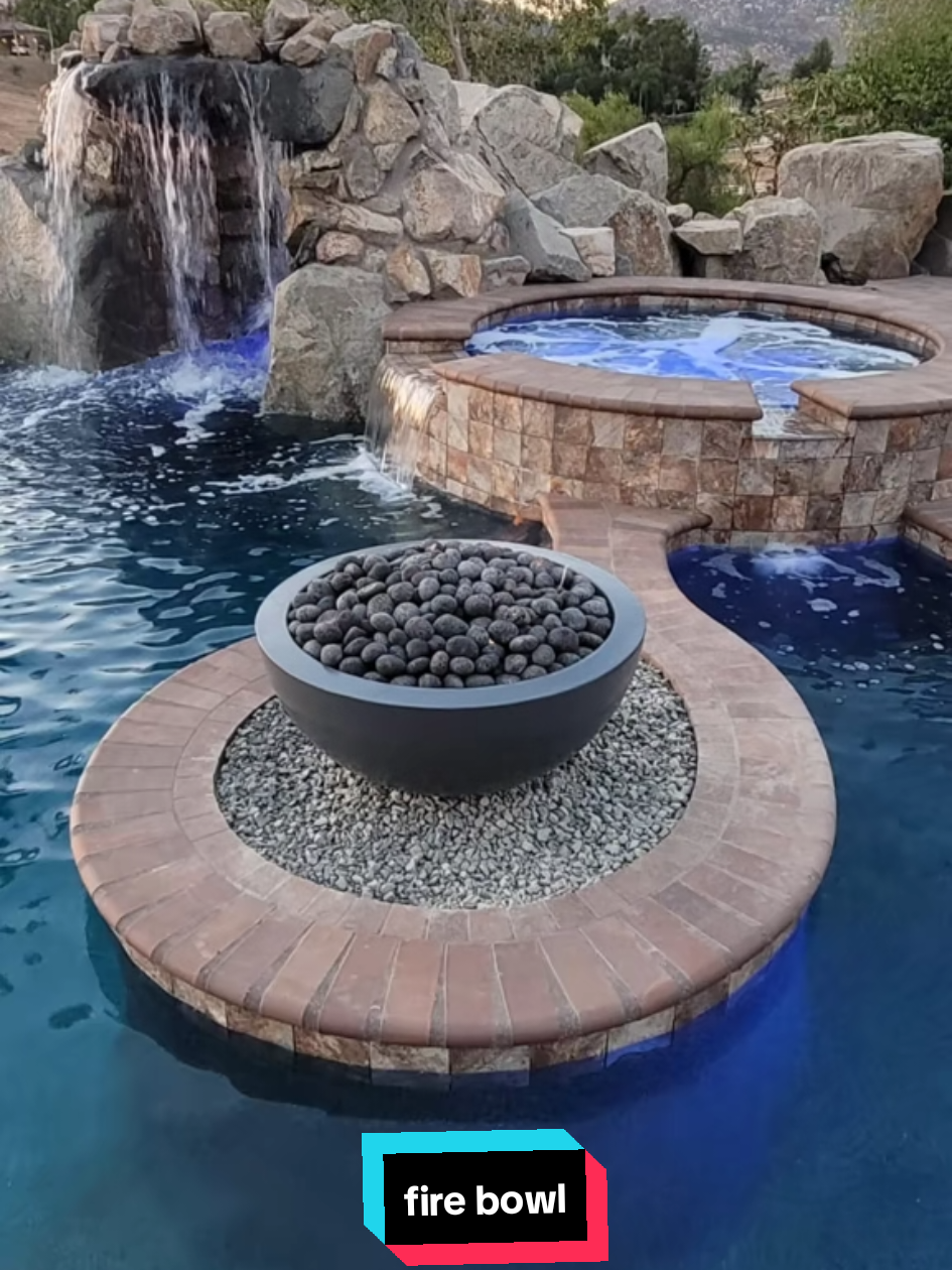 turned a planter island in to a fire bowl island.  #onthisday #firebowl #firefeature #poolprofessional #sdcalipools 