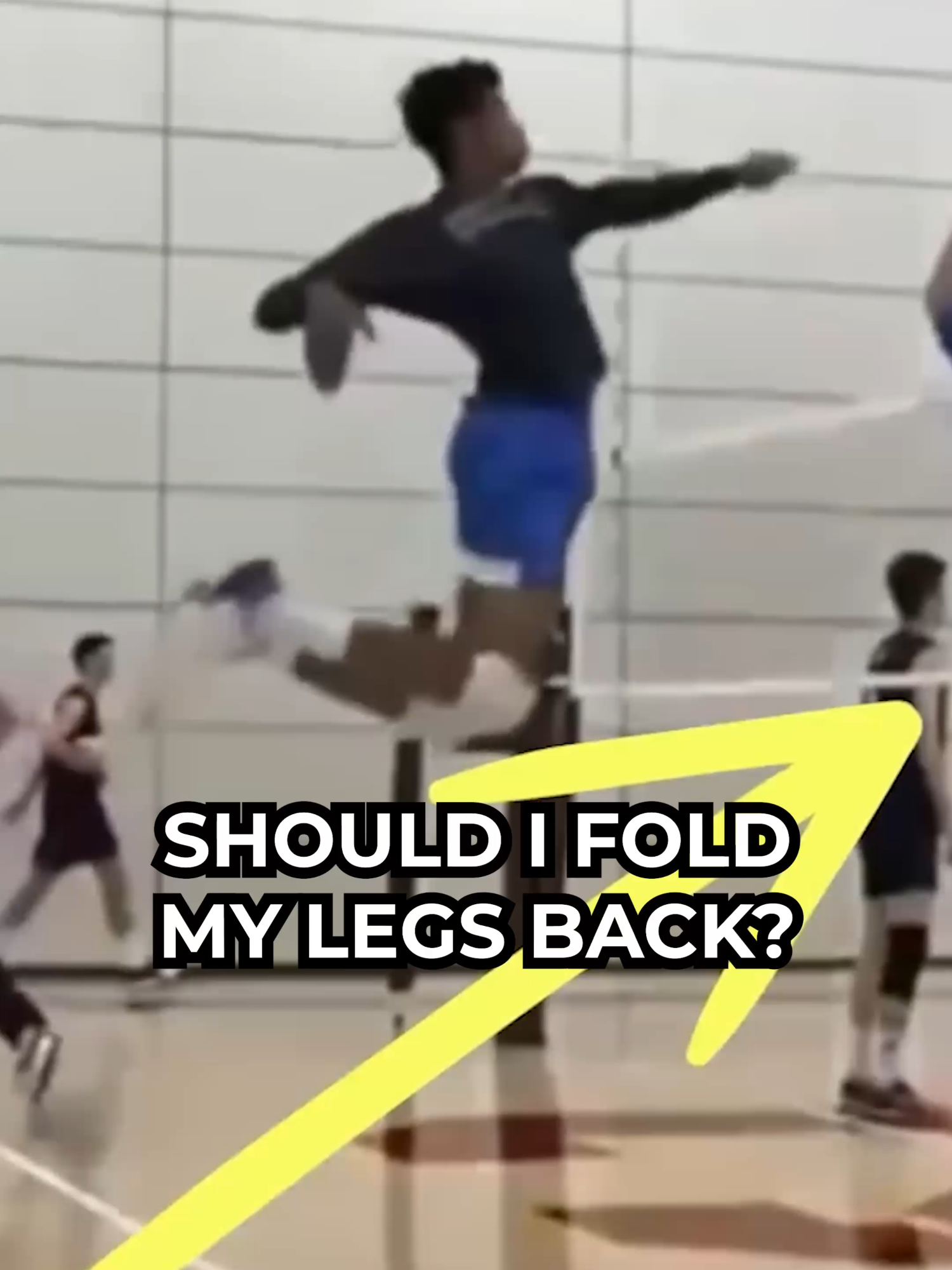 Should you fold your legs back when you jump? 🤔 @jumpguytyler JUMP HIGHER with my Elevate Training Programs and GET 10% OFF with code ELEVATE (link in bio) #volleyball #coachdonny #volleyballtime #volleyballlife #volleyballplayer #volleyballplayers #volleyballseason #elevateyourself