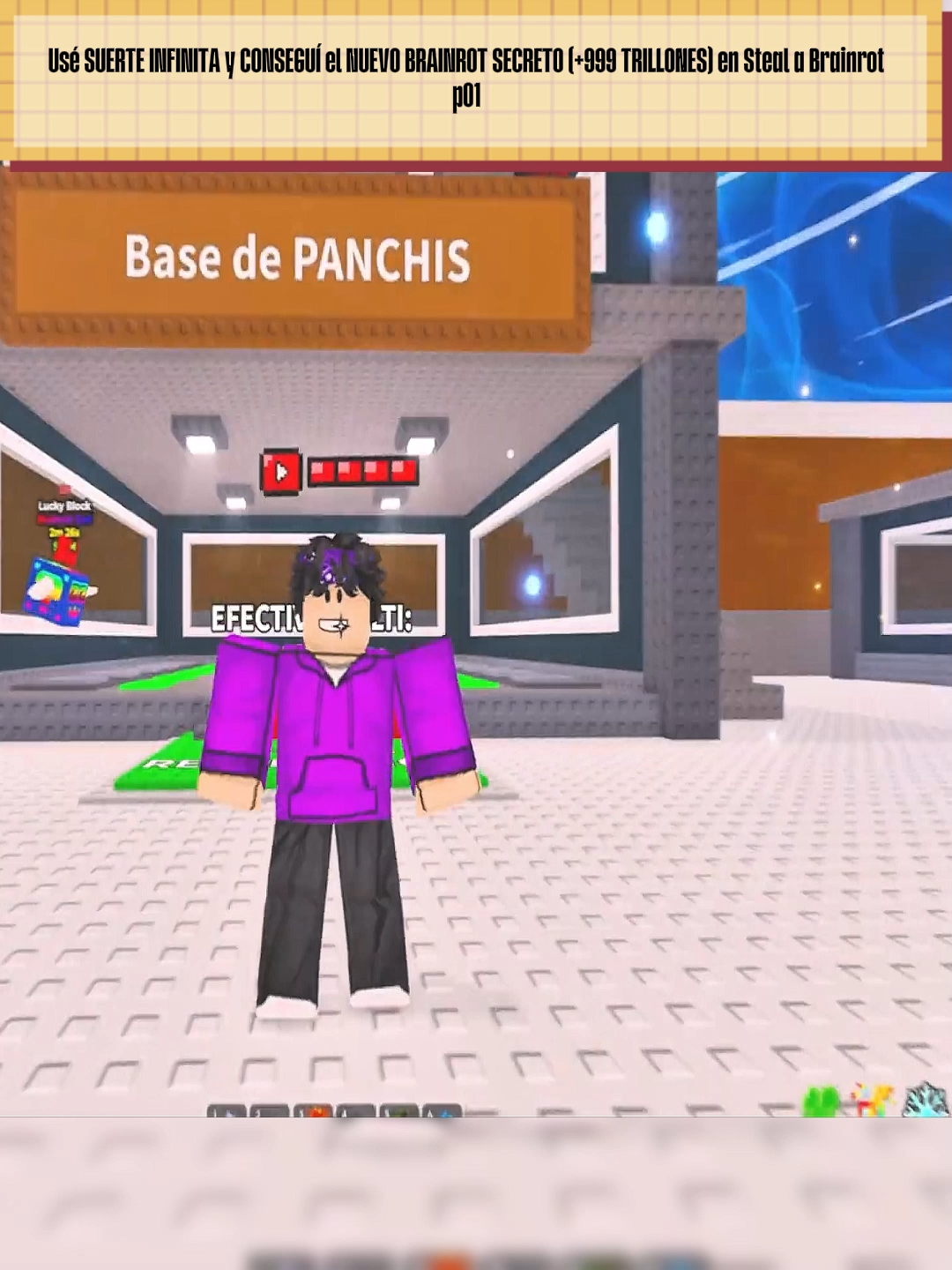 ¿La suerte infinita realmente funciona para conseguir el brainrot de +999 trillones? - p01 #StealABrainrot #SuerteInfinita #trillones #RobloxEspañol #fyp