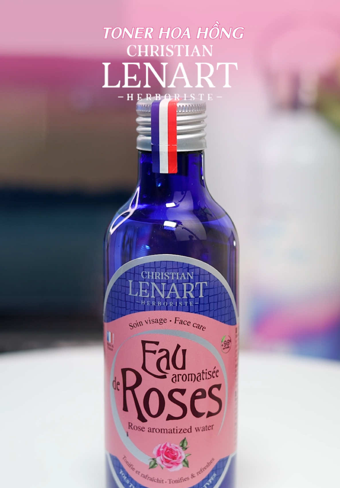 Toner làm dịu, cấp ẩm cho da cùng packaging cổ điển, sang trọng #christianlenartvietnam #tonerhoahong #tonertinhdau #skincare #skincareroutine 