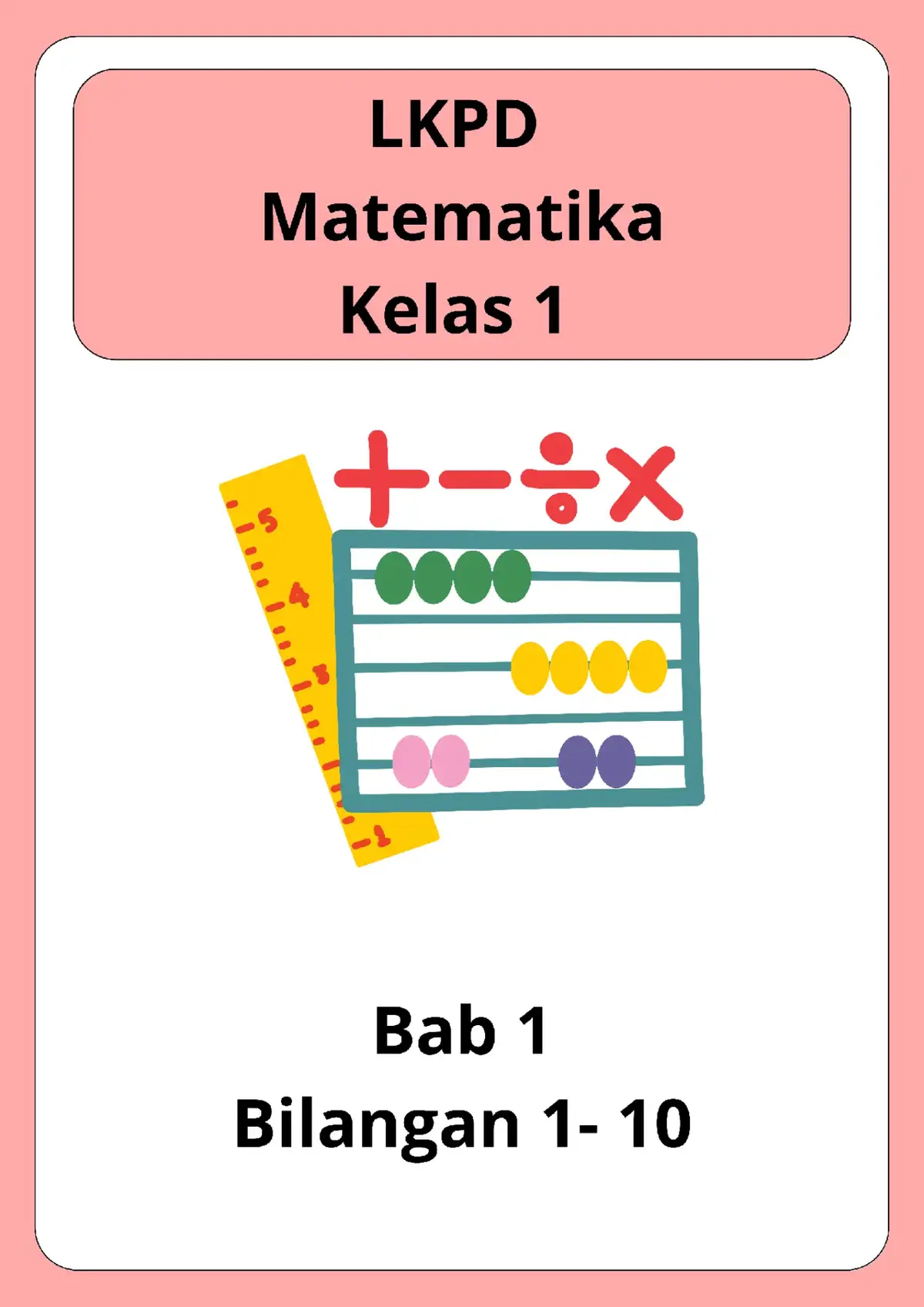 LKPD Matematika kelas 1 SD