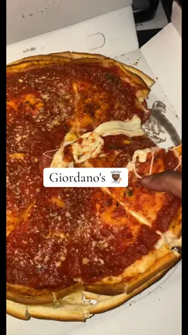 Nothing like a deep dish pizza from Giordano's, located in IL. Sooooo yummy! 😋 #giordanoschicago #unitedstates #usa #pizza #cheesepull #mozzarella #deepdishpizza #yummy #foodtiktok #food #Foodie #goodfood #delicious 