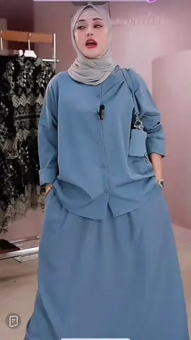 MUSLIMAH SUIT ROUND NECK SET SKIRT#blouseset #blousesetskirt #bajuset #oneset 