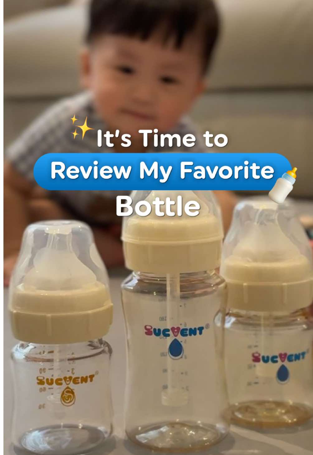 It’s time to me & my Mama reviewing my favorite bottle, SucVent! Yuk samaan sama aku juga di keranjang kuning!🥰✨ #SucventBottle #BotolSusu #AntiColic #AntiChoking #AntiLeaking #BotolSusuKaca #Gumoh 