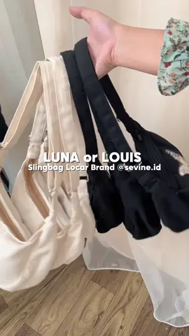 Perbedaan luna dan luois slingbag hanya di warnanya yaa, langsung checkout sekarang juga😍☝🏻 #mel #taswanita #localbrand #sevine #lunaslingbag #louisslingbag 