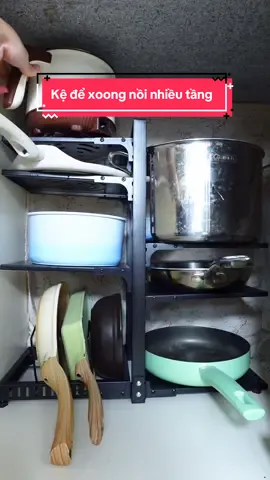 Đặt cái kệ này vào tủ bếp vừa gọn gàng vừa tận dụng được không gian phía trên cao, cần cái nào lấy cũng dễ, hay để trên bếp làm kệ bếp cũng được luôn | Kệ để xoong nồi nhiều tầng SIV | Nhân check #review #nhancheck #CuocDuaNhaSangTao 