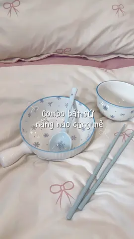 Combo xinh thế này có nhiều màu nữa nha mn! Sứ dày nặng tay chắc chắn lắm luôn #tramenha #batdia #trangtrinhacua 