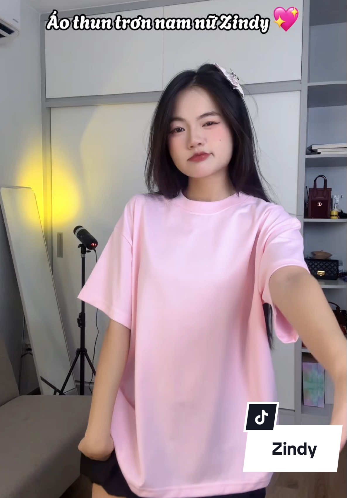 Áo thun trơn nam nữ xinh xắn mịn mát #linhlipreview #zindy #aothun 