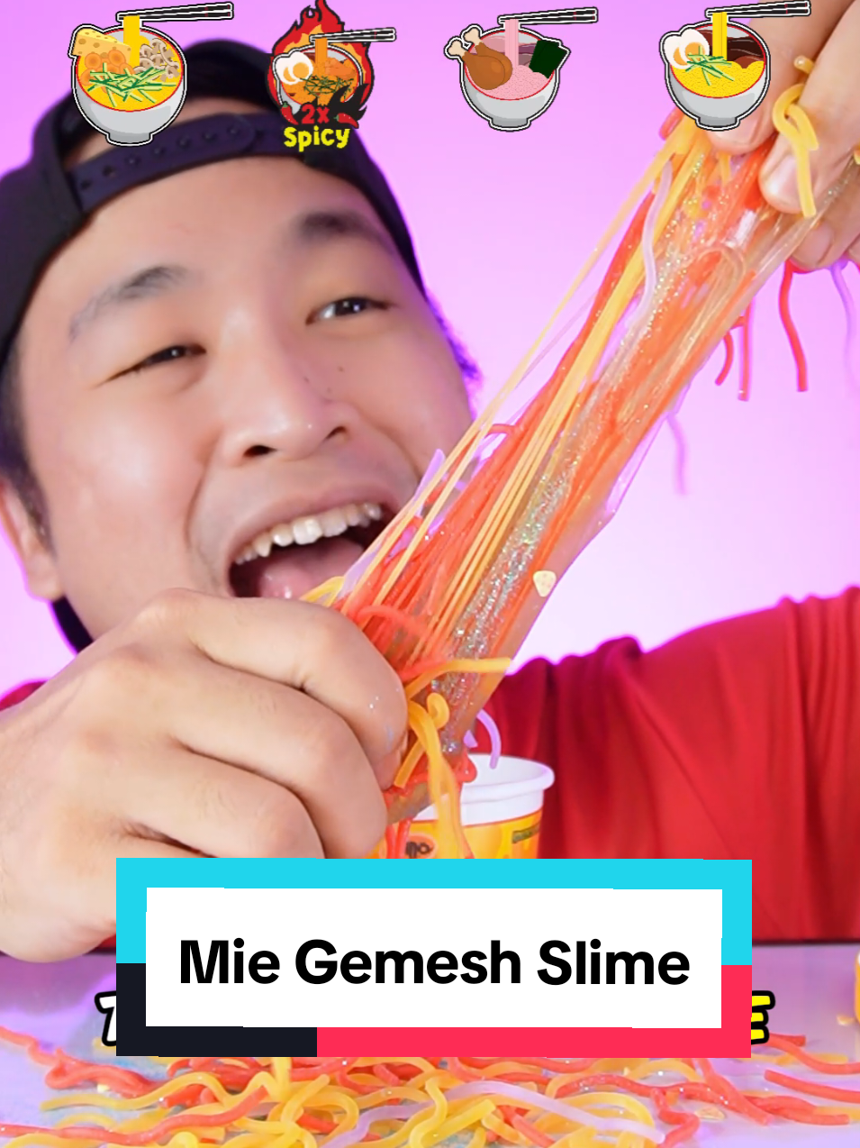 Makan Mie Gemesh Sesuai Emoji #asmr #mukbang #makansesuaiemoji #miegemesh #slime #RhinoToys #mainanviral #Chrystalwhimp @rhinotoys  @rhinoviral 