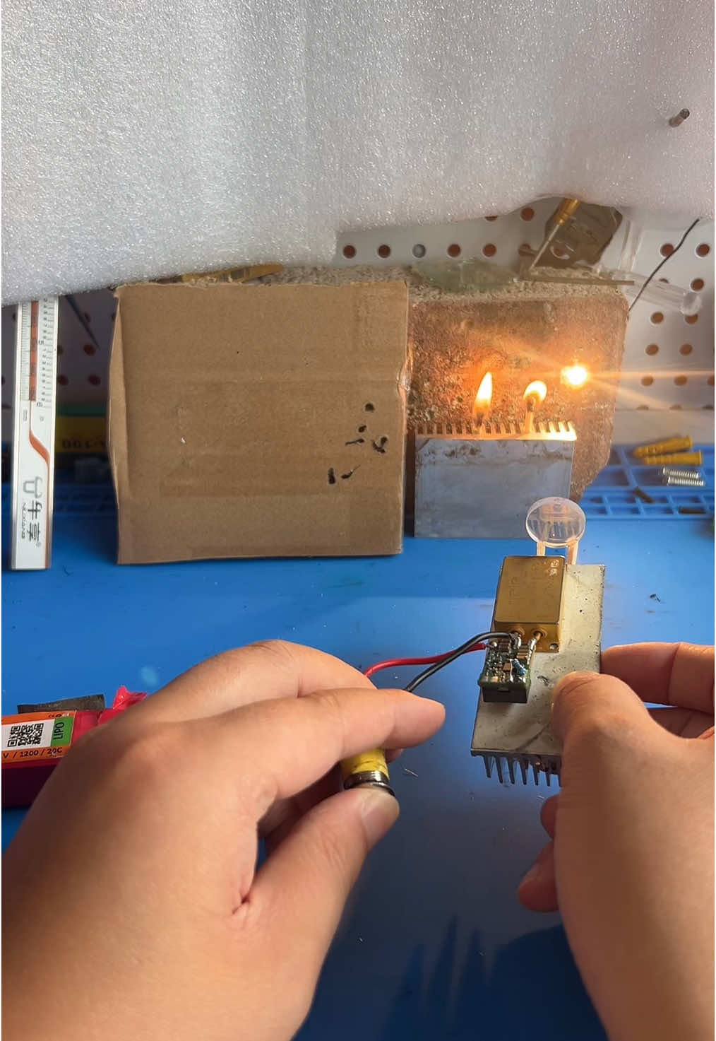 Laser toy handmade DIY#tiktok #laser #tools #light #lasertool120watt 