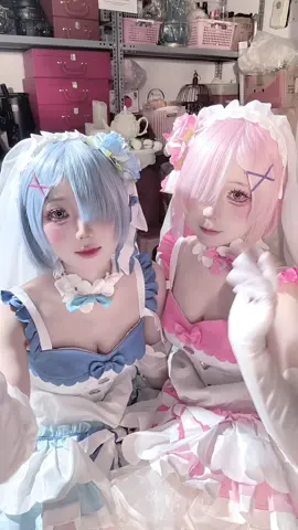 🩵🩷 #rem #ram #rezero #cosplay 