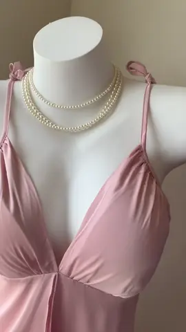 [MAX 70KG] DOUXY | NOIR ROSÉ - 2025 New Design Soft Lace Trim Premium Silk Satin Lingerie Baju Tidur Seksi Malam Romantik #foryou #bajutidurmurah #bajutidur 