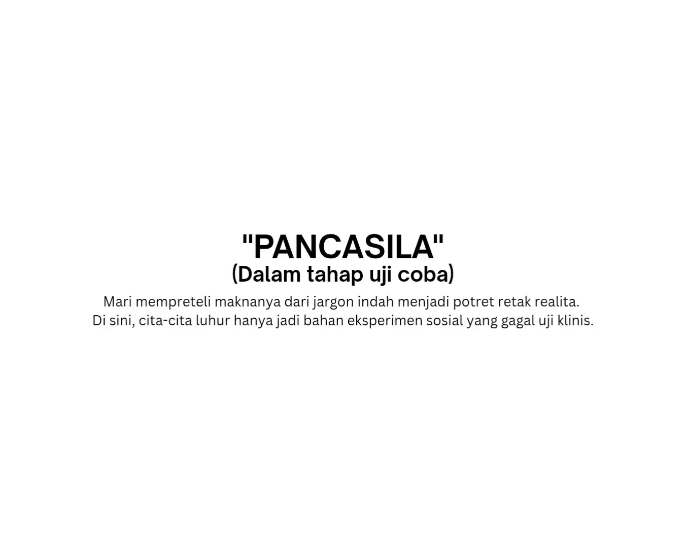Pancasila versi dunia nyata-karena kadang gambar di buku PPKn itu cuma dekorasi.