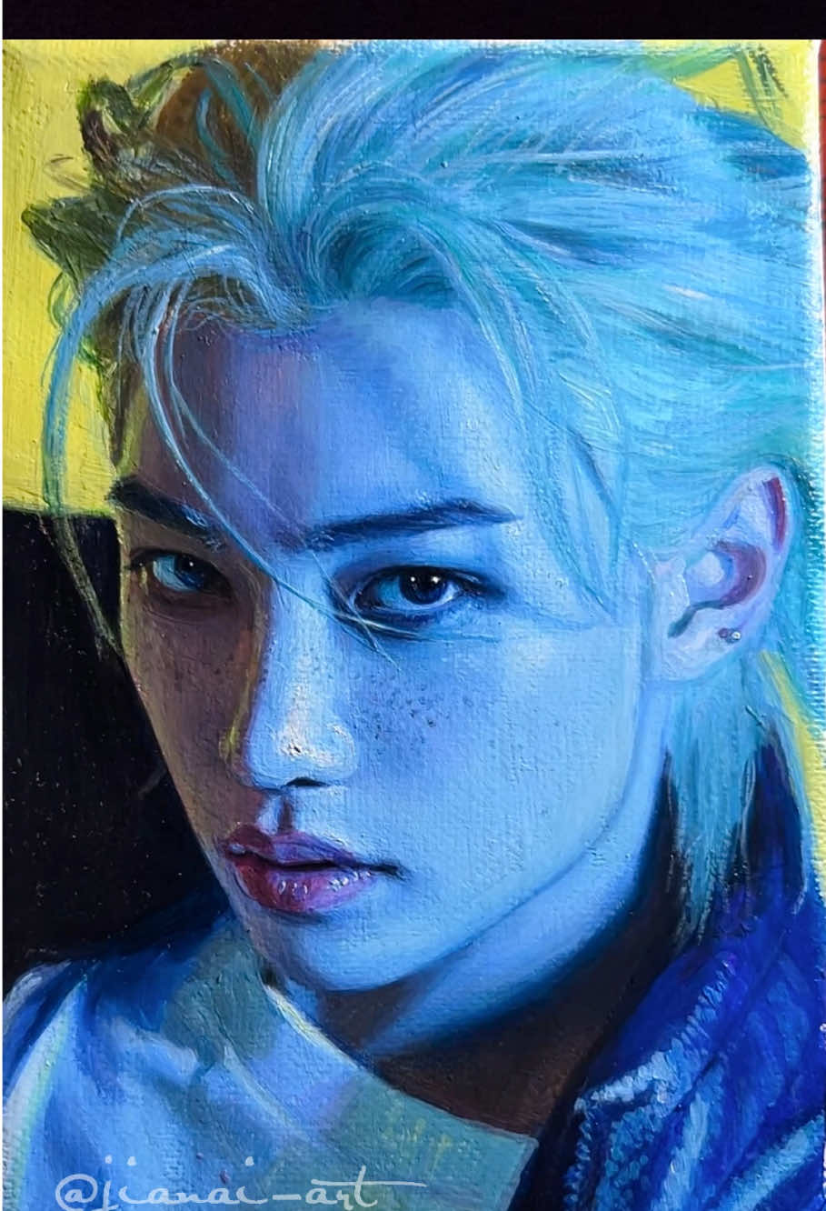 The Azure Charmer #oilpainting #art #straykids #felix 