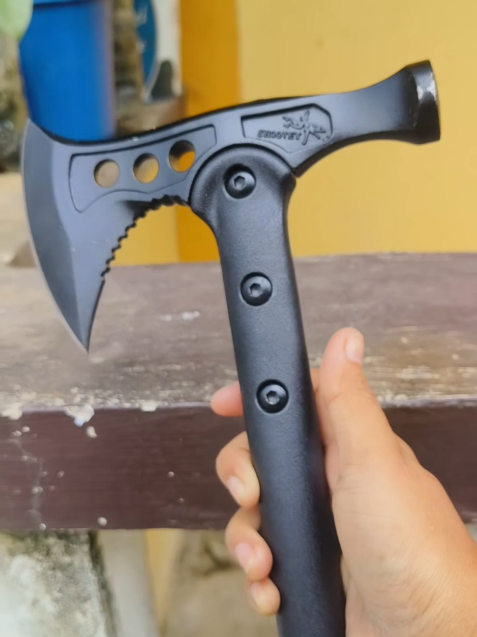 WoofFun mall Outdoor multi-purpose axe, mountain campsite axe, camping jungle axe #axe #outdooraxe #multipurpose #camping 