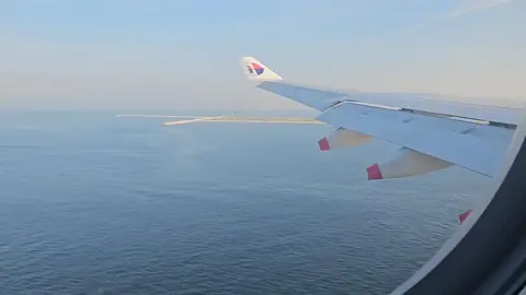 Landing at Kansai Airport, Japan