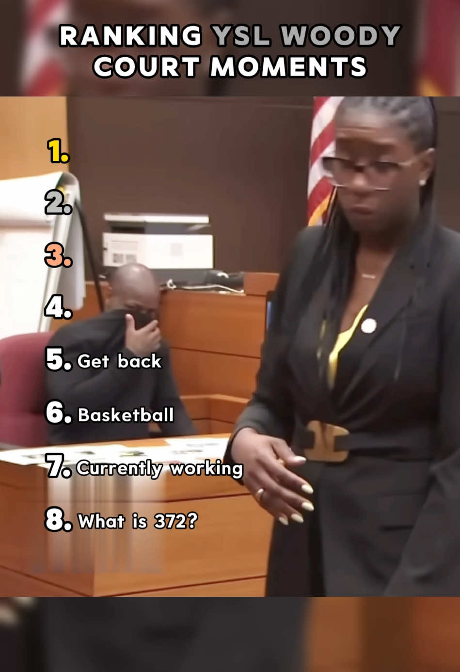 YSL Woody Court Moments🤣🤣#ranking #yslwoody #funny #court #fyp #fypシ 