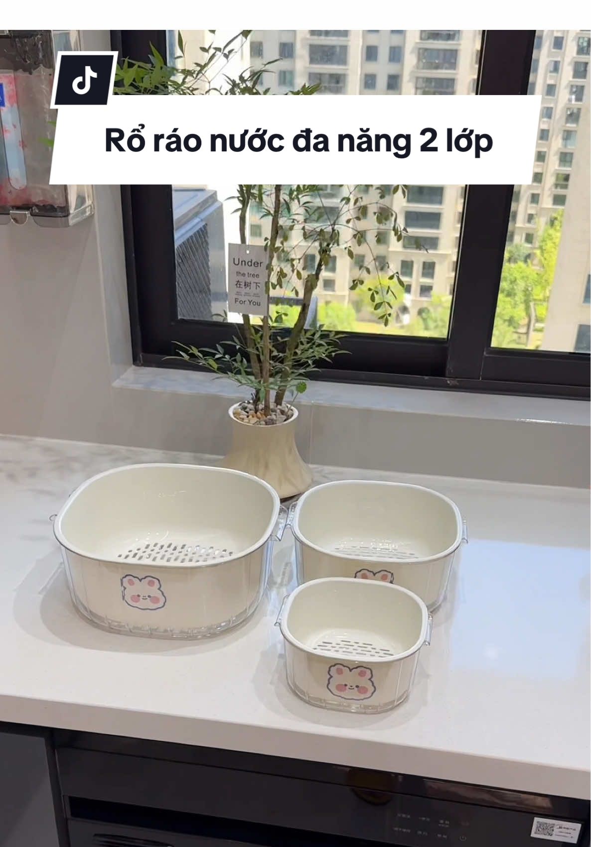 Rổ ráo nước đa năng 2 lớp cute #roruarau #roraonuoc #decorsiuxinh #giadungtienich 