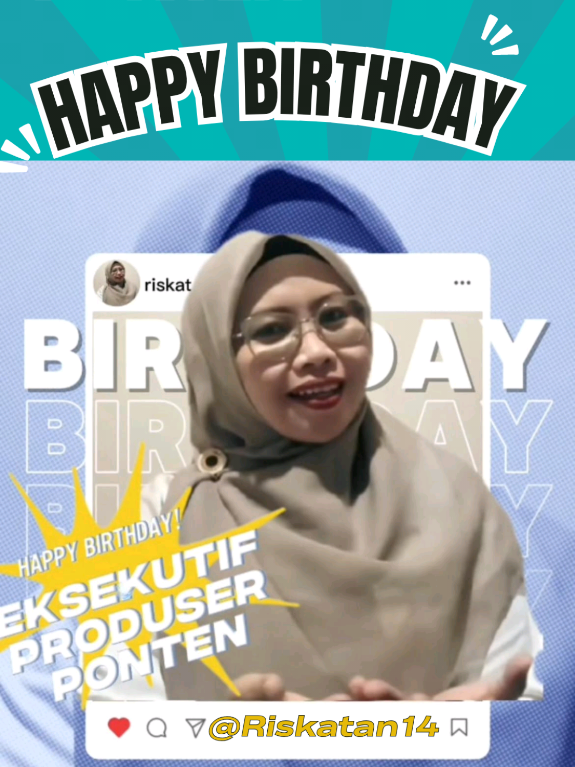 Selamat ulang tahun untuk Eksekutif Produser Ponten.  Semoga setiap “scene” hidupmu selalu berjalan mulus tanpa harus di-retake, naskah bahagiamu penuh plot twist menyenangkan, dan rating kebahagiaanmu selalu di puncak. Tetaplah kreatif, gesit, dan jago bikin kita semua bilang, “Cut! Bagus! Upload sekarang!” #hbd  #PontenMPW  @Choky Laksmana @Heru Dwinandes @Animasi DegeL @Fitra Cipta Jaya @masguru99_ @Jim @ikhsan kurniadi @missie_alterego @Andy Kurniawan @Ibu Guru Nur Indah 