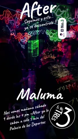 Nos vemos mañana sábado 9 en el No.3 con el último Precopeo y After de Maluma @Juan Luis los esperamos a partir de las 4 pm ya lo saben a solo 5 min del @Palacio De Los Deportes Shot de regalo!! #pre #precopeo #after #maluma #malumababy #palaciodelosdeportes 