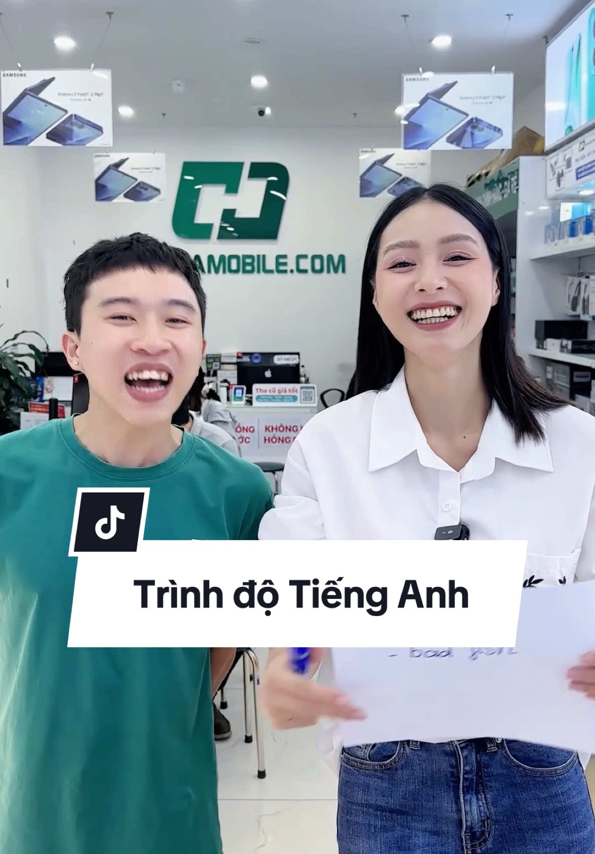 Kiểm tra trình độ tiếng Anh và cái kết 😖 @Châu Chấu @Nhàn lúc nào cũng bận @Thắng Không Kịp #hoanghaangels #hoanghamobile #teamangel #cuahangdienthoaibaton #giaitri #funny #khachhang #tienganh #english 