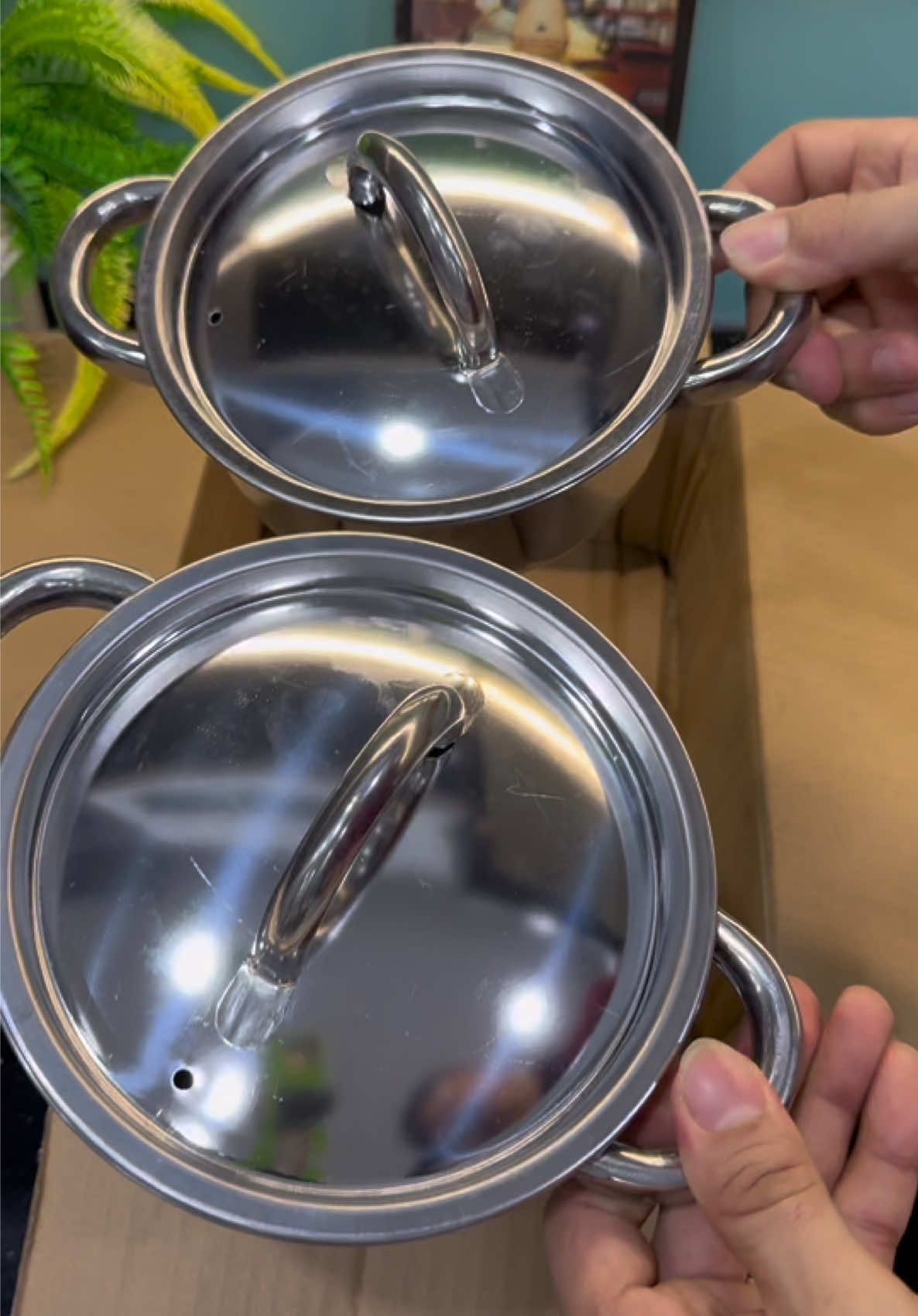 Combo 2 nồi inox dày 18cm chỉ 99k miễn ship#emkieutaphoa #noiinox #noiinoxcaocap #noiinox304