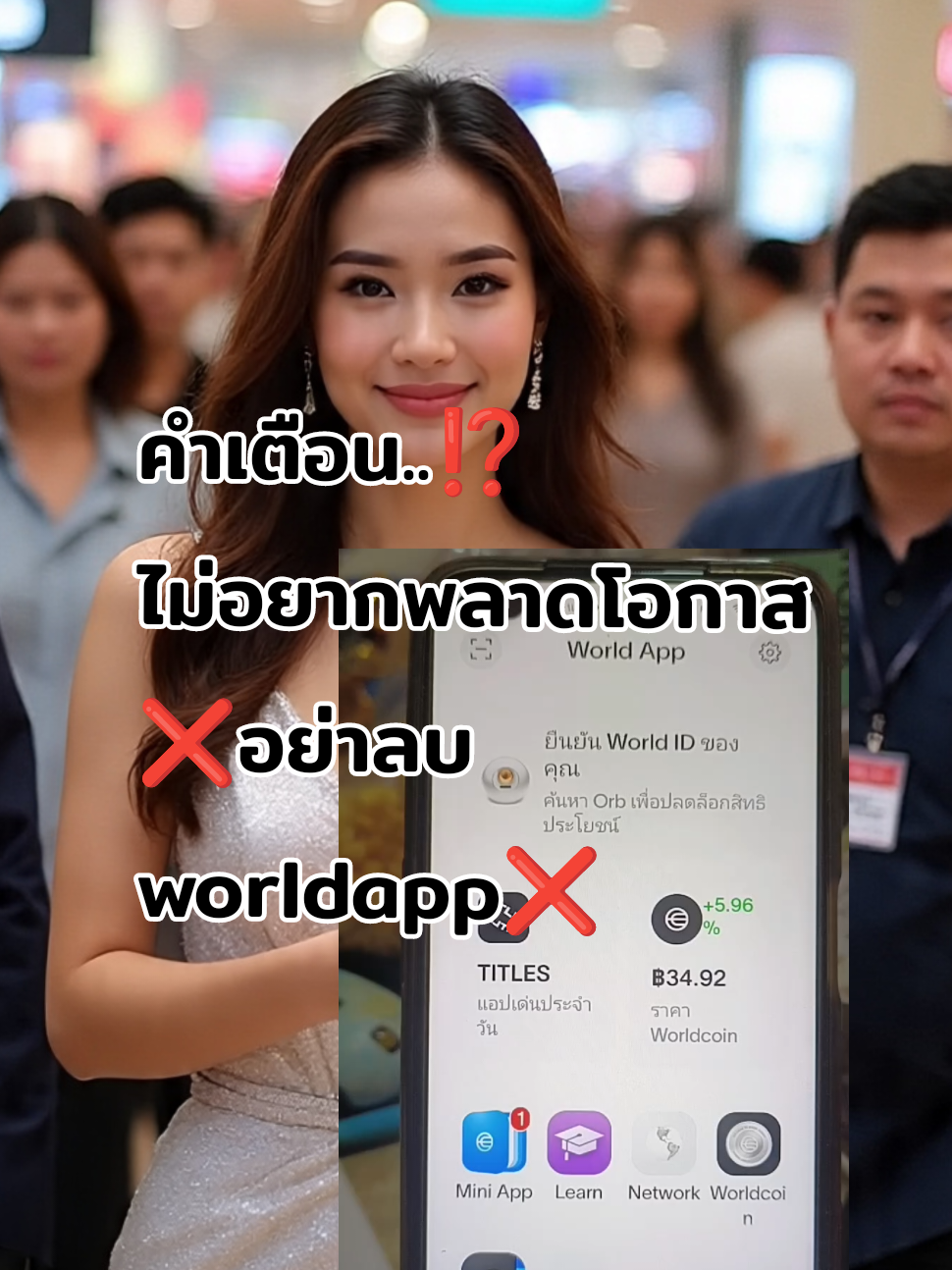 คำเตือนล่าสุด..⁉️ ห้ามลบแอปทิ้ง  เพราะเสียโอกาส#trend #สอนฟรี #ติดตั้งworldapp #worldApp #วิธีดูรหัสเชิญในappworld @มี๊ฟา897 @มี๊ฟา897 @มี๊ฟา897 