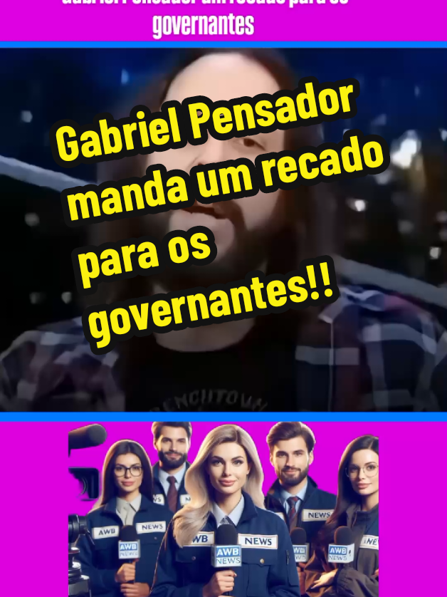 Gabriel Pensador dá um recado para os governantes #jornalismo #news #noticias #jornal #governo #mundo #politica 