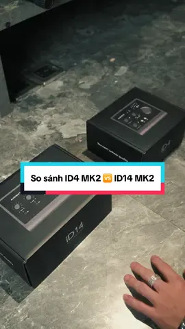 iD4 – gọn nhẹ, đủ cho producer solo. iD14 – mạnh hơn, nhiều cổng hơn, 4 output speaker để kiểm âm 2 cặp loa A/B. Test cả 2 tại HyperShop – chọn đúng gear, làm nhạc dễ hơn! #Audient #iD4MK2 #iD14MK2 #Soundcard #HyperShop  