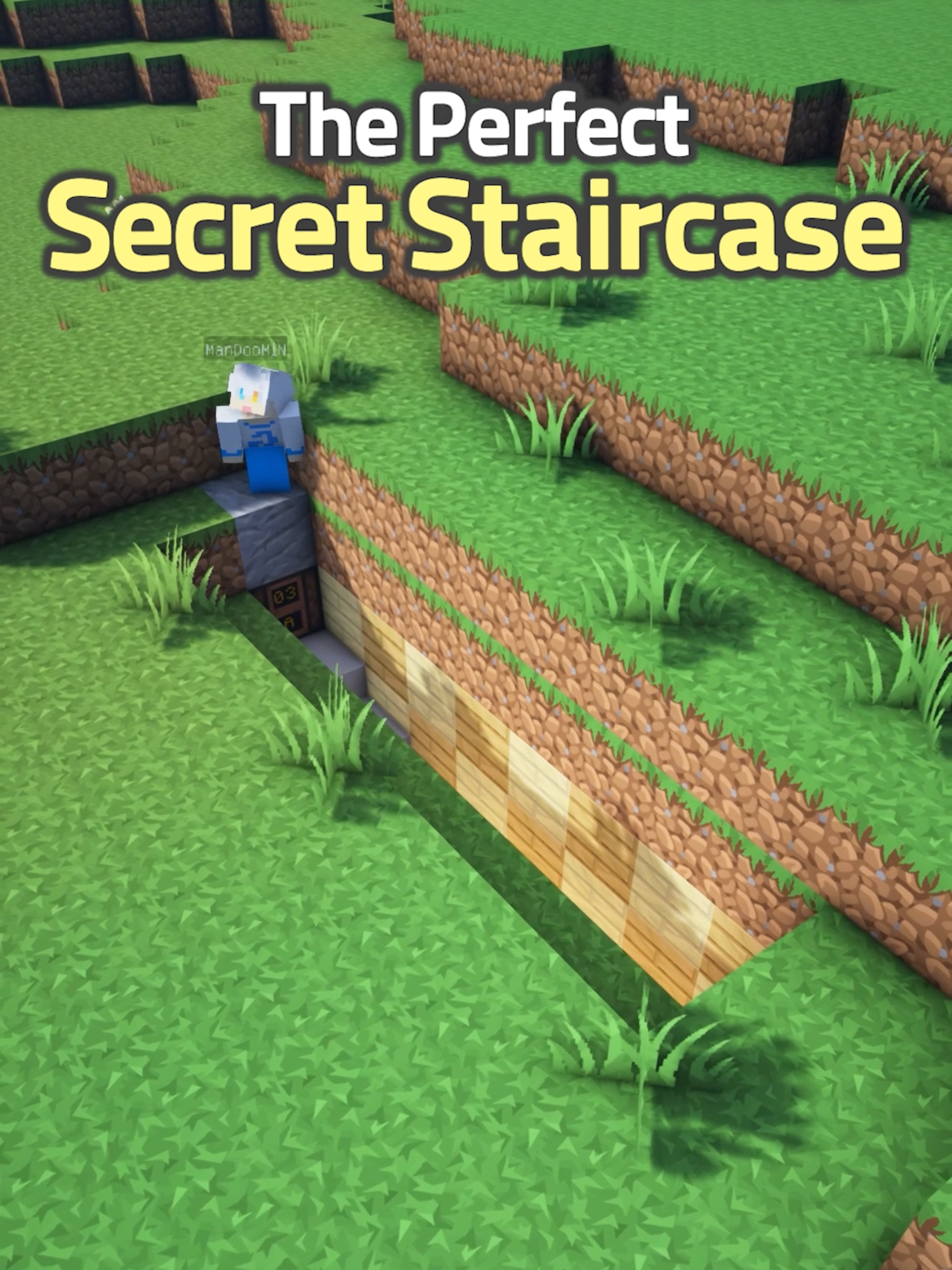 The Perfect Secret Staircase 😲 #Minecraft #minecraftbuilding #minecrafttutorial