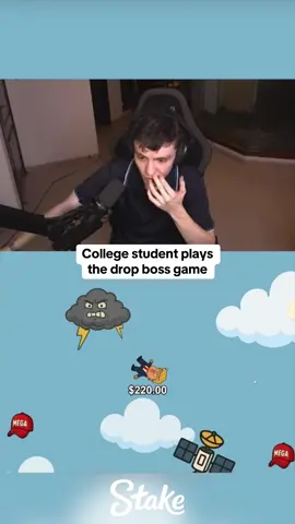 College student plays the drop boss game #kickstreaming 