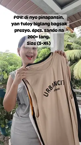 POV: di nyo pinapansin,  yan tuloy biglang bagsak presyo. 6pcs. sando na 200+ lang.  Size (S-XL) #sandoformen #muscletee 