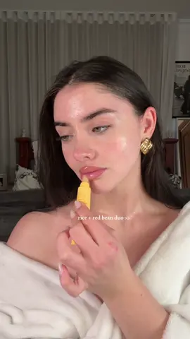 products used:  @Beauty of Joseon  Ground Rice and Honey Glow Mask Red Bean Water Gel  #grwm #skincare #koreanskincare #girlthings 