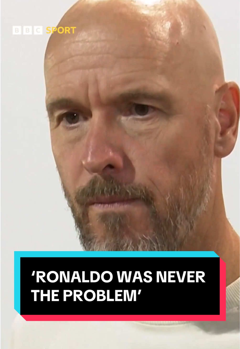 Erik ten Hag was asked by a reporter in the mixed zone if Cristiano Ronaldo is still the problem after his hat-trick for Al-Nassr 😳  #ErikTenHag #ManUtd #CristianoRonaldo #AlNassr 
