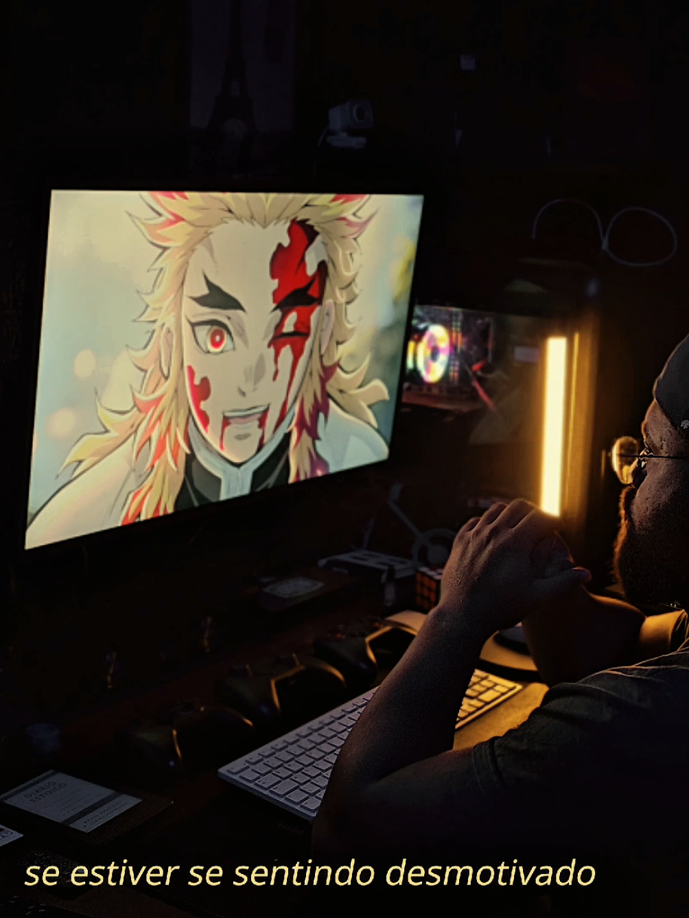 “Se estiver se sentindo desmotivado, ou achando que não é bom o suficiente... Incendeie o seu coração!” (Rengoku)  #demonslayer #desenho #anime #reflexao  #pensamento   