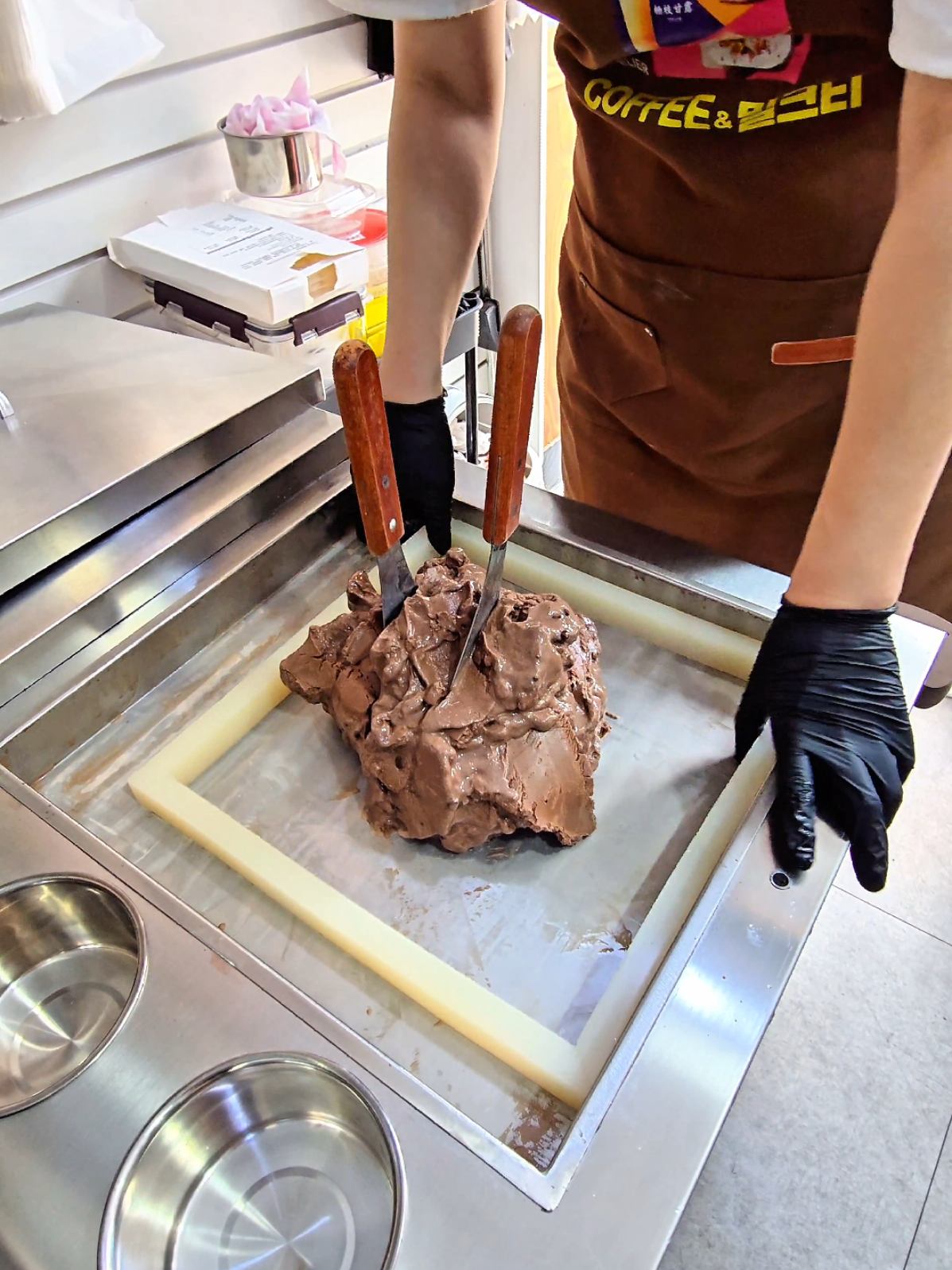 Korean Street Food  Satisfying Ice Plate Cube Ice Cream Making #streetfood #koreanfood #Foodie