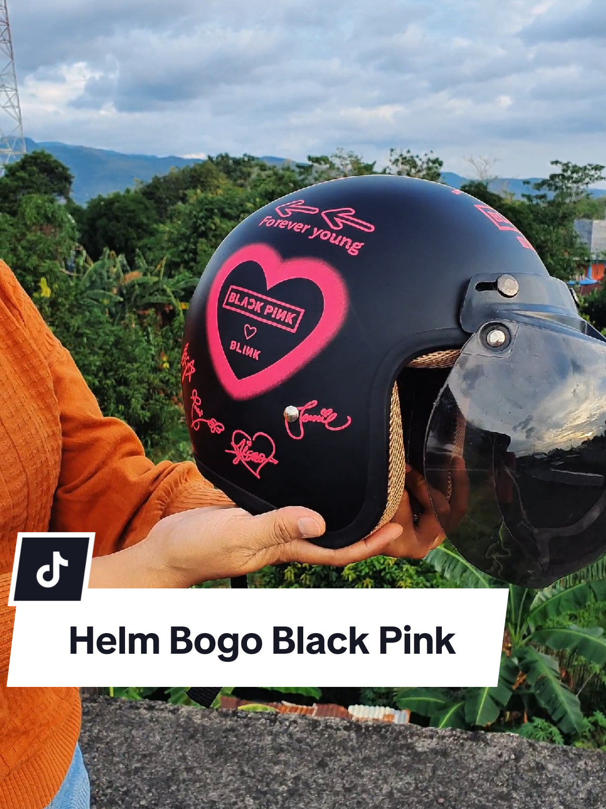 Helm Bogo BlackPink Dewasa. #helmcantik #helmwanita #helmhijab #helmBogo #helm 