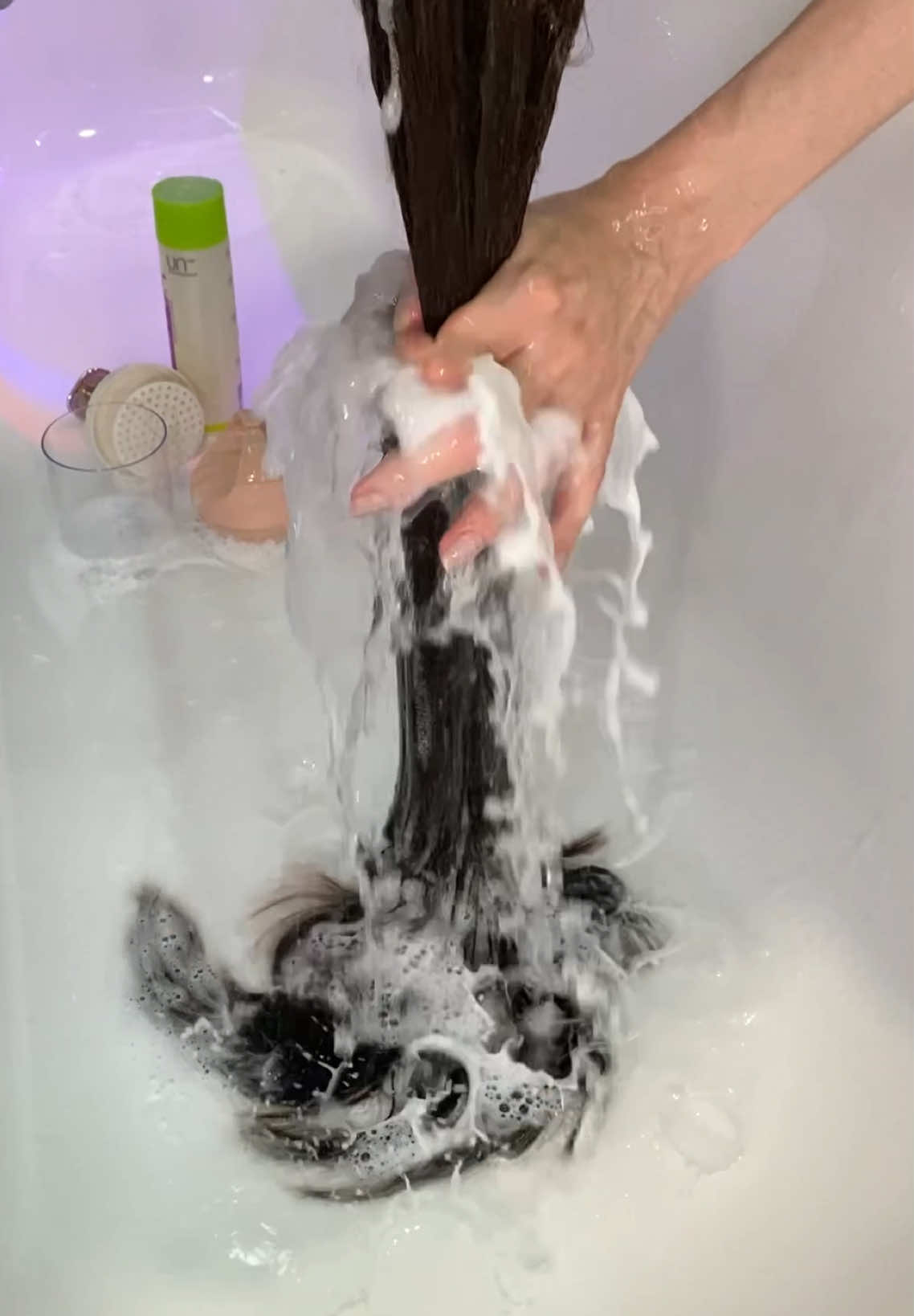 washing my hair | asmr version 🫧 #hairwash #asmrwashing #haircareroutine #hairwashday #hairwashroutine #hairtok #uktiktok