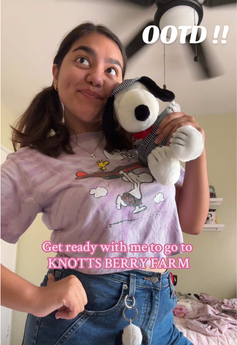 OOTD for KNOTTS BERRY FARM 🎢 🎟️ 🎡 #knotts #snoopy #OOTD #getreadywithme 
