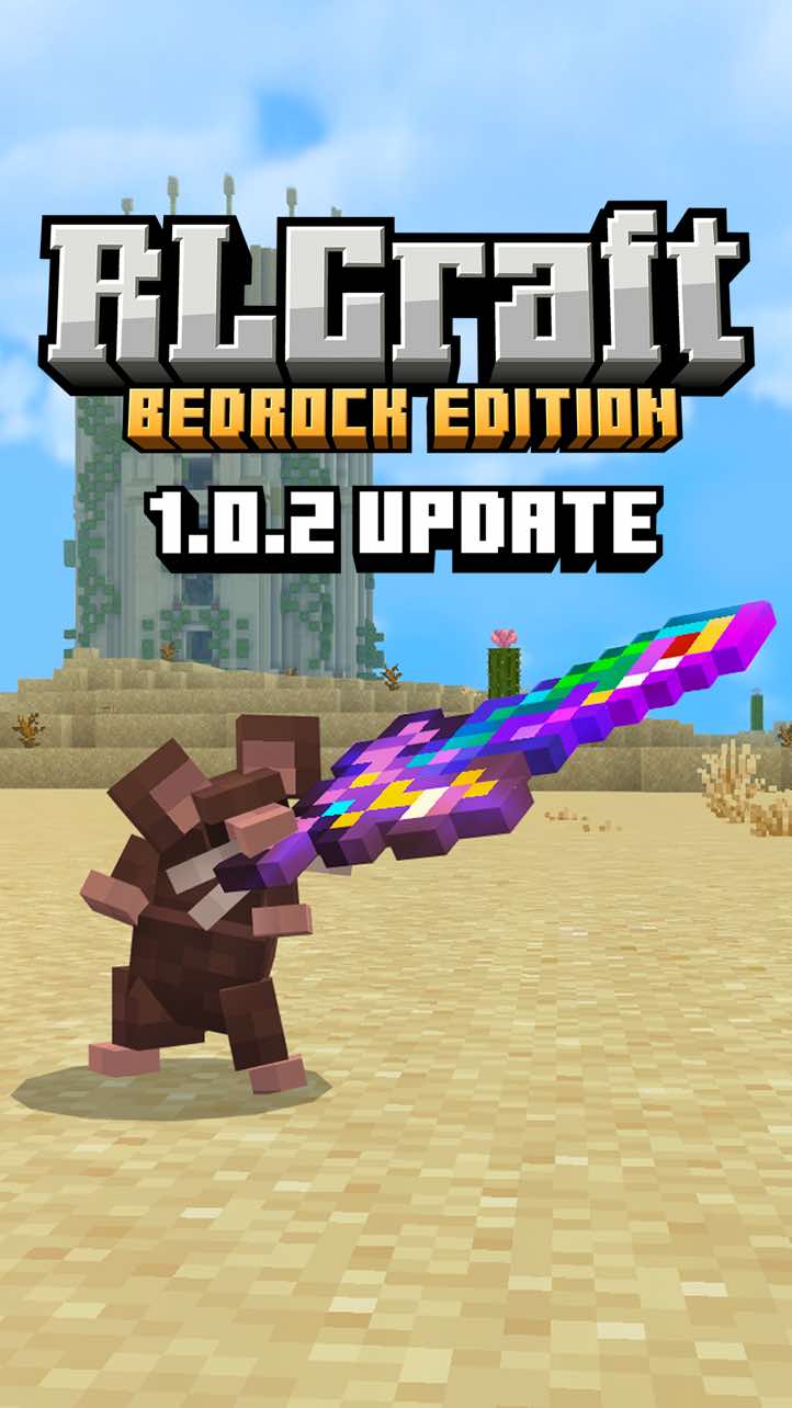 RLCraft's 1.0.2 Update is here! + Rats now use stolen weapons against you + Tamed Dragons can be renamed & lifesteal when attacking + New Peacock & Seahorse + Trinkets polished on multiplayer + Fixed Backpacks + Balance improvements + And more! Full changelog available at http://discord.gg/honeyfrost