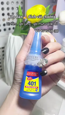 Lười hơ gel thì cái này cân hết #keo401 #keodanmong #nailbox #xuhuong 