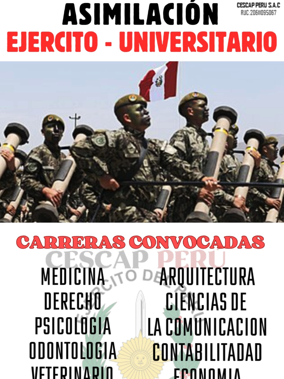 |ASIMILACION EJÉRCITO 2025| ▪️1er proceso para profesionales universitarios. .. Ya salen más procesos.. preparé ya y asegúrate tu ingreso 💪 #examenfisicopnp #asimilacionpnp👩🏻‍🎓👮🏻 #asimilacion #cescapperu #asimilacion2025 #asimilacionenfermeria💖 #asimilacioncescapperu #asimilacionpnpnavalfapep #asimilacionete #asimilacionnaval #pnp #pnpperu #asimilacionpnpenfermeria #asimilacionfap #ejercitodelperu 