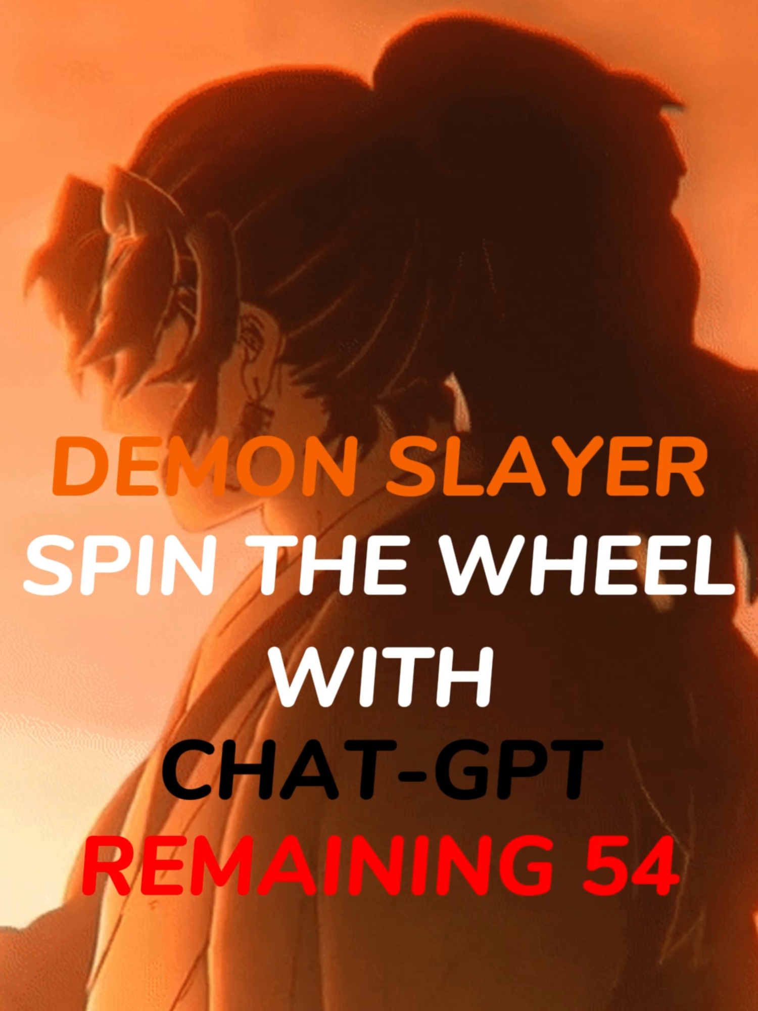 Demon Slayer Spin The Wheel With Chat-GPT | Part 1 #demonslayer #kimetsunoyaiba #yoriichi #muzan #doma #akaza #douma #dkt #uppermoons #kokushibo #tanjiro #nezuko #inosuke #zenitsu #hashira #gyomei #sanemi #giyuu #obani #mitsuri
